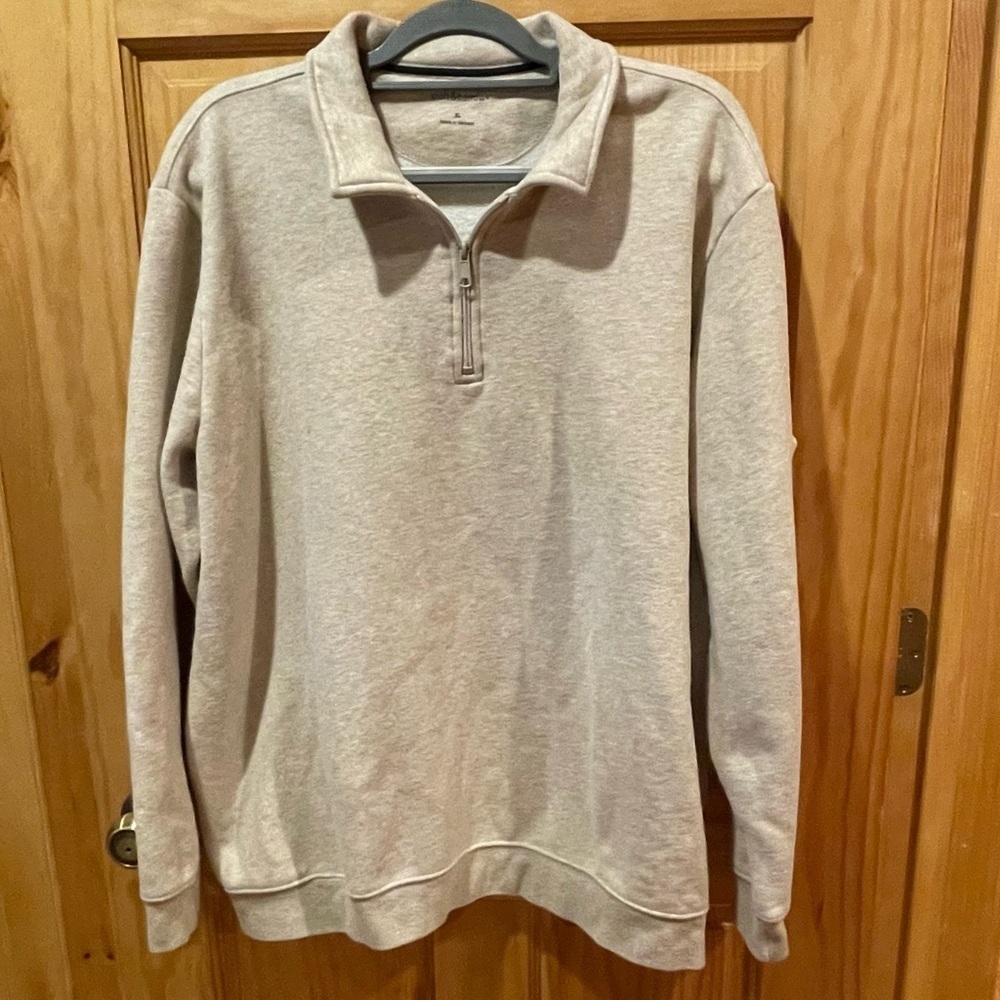Croft & Barrow half zip pullover attic fleece light beige size XL men’s used